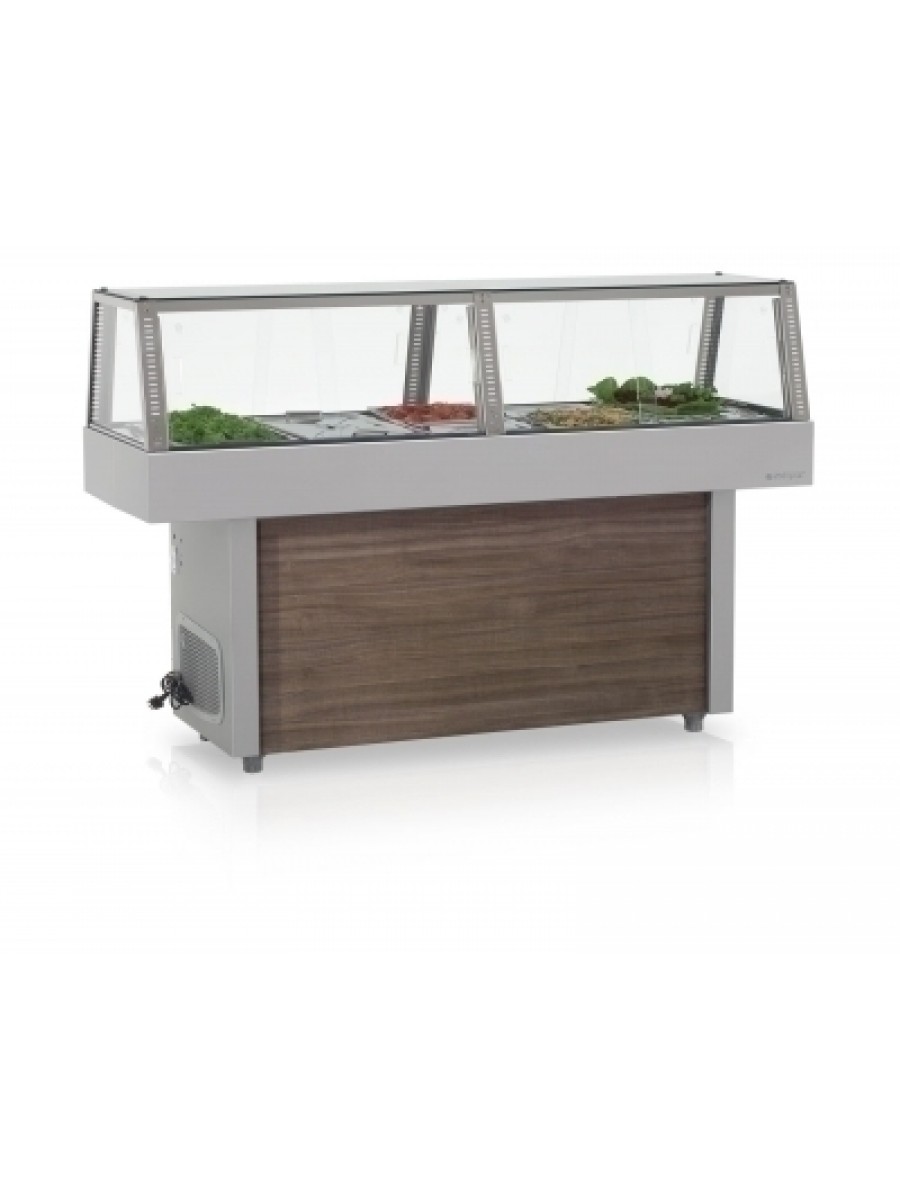 MESA REFRIGERADA - PORTAS VIDROS DESLIZANTES LINHA BUFFET SELF-SERVICE