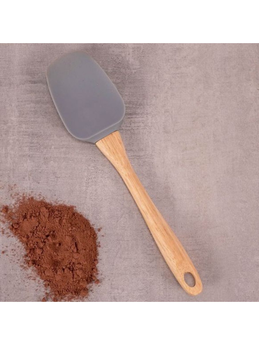 ESPATULA DE SILICONE/MADEIRA 