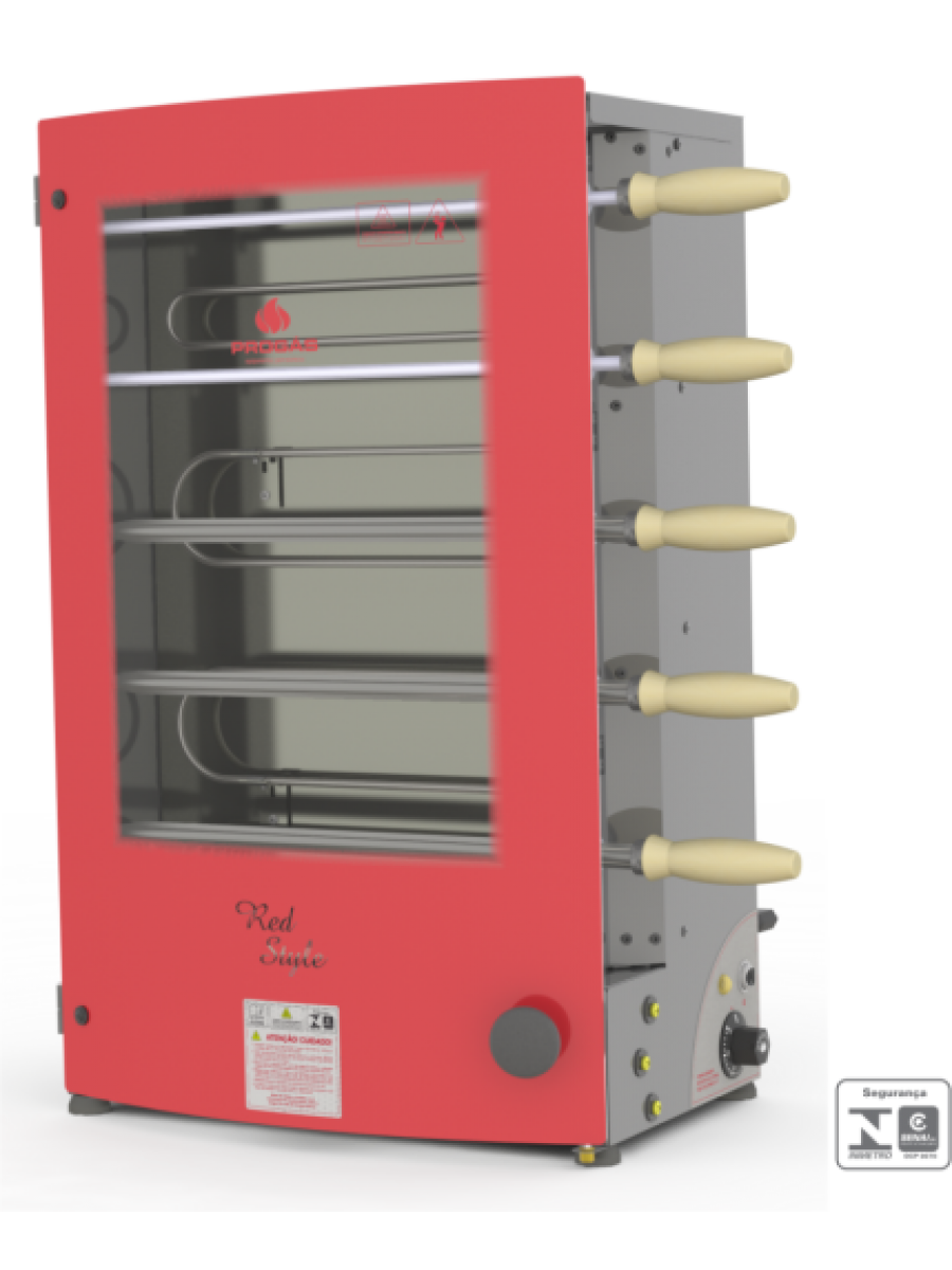 ASSADOR ROTATIVO INDUSTRIAL PRR-051 RED STYLE