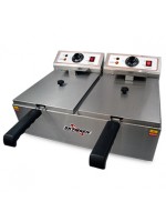 FRITADEIRA ELÉTRICA 2 CUBAS 11L OLEO INOX