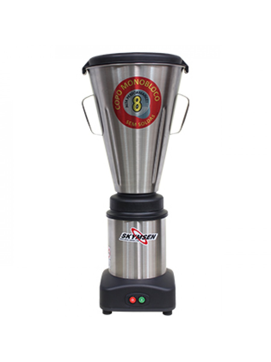LIQUIDIFICADOR COMERCIAL INOX COPO MONOBLOCO INOX LS-08