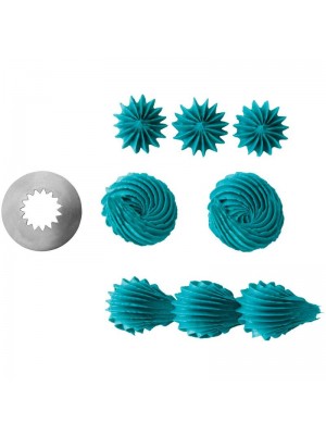 bico de decoração de bolo de estrela aberta 6B